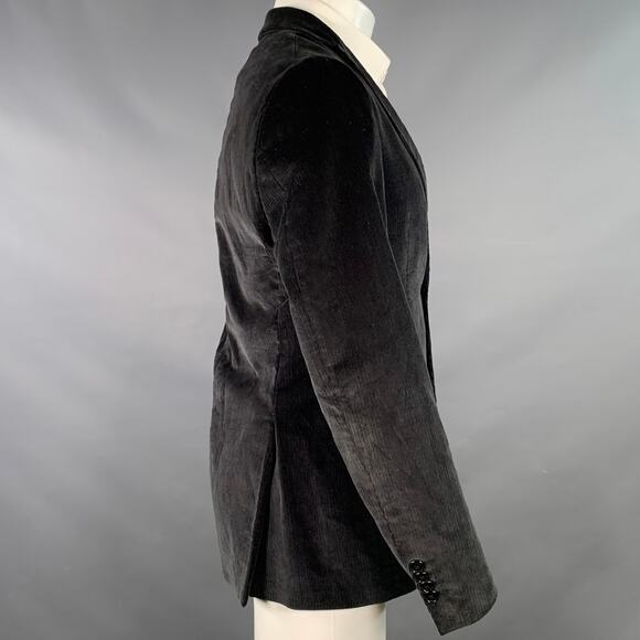 ETRO Size 38 Black Corduroy Cotton Blend Notch Lapel Sport Coat - Picture 2 of 11